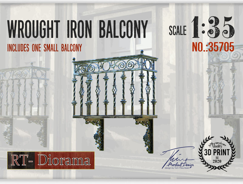 RT DIORAMA 35705 1/35 Wrought Iron Balcony 3d printed