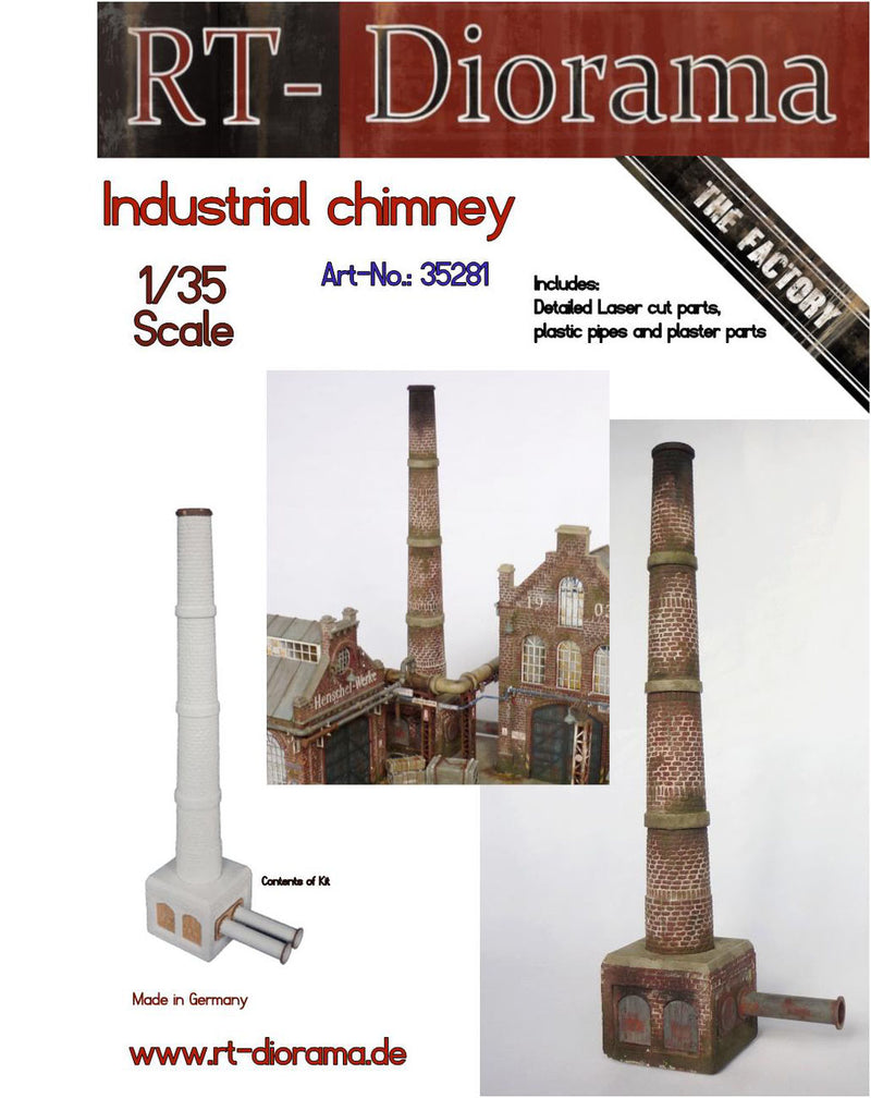 RT DIORAMA 35281 1/35 Industrial Chimney (Upgraded Ceramic Version)