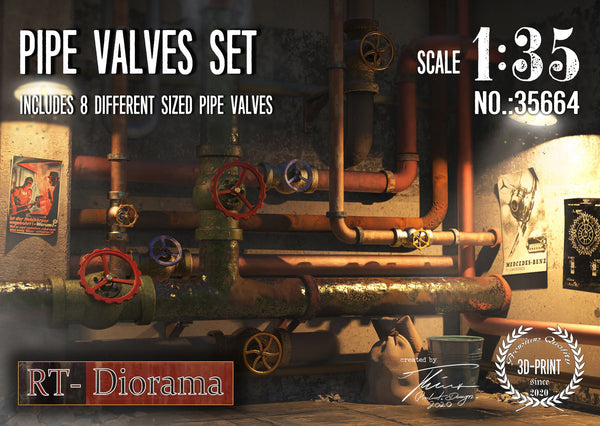 RT DIORAMA 35664 1/35 Pipe Valves Set