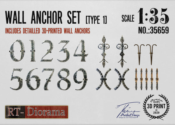 RT DIORAMA 35659 1/35 Wall Anchor Set [Type 1]