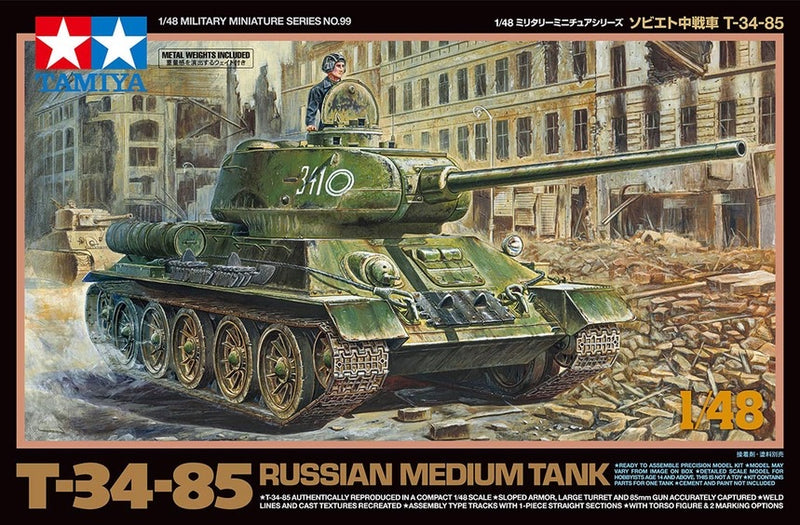 Tamiya 32599 1/48 T-34/85 Russian Medium Tank