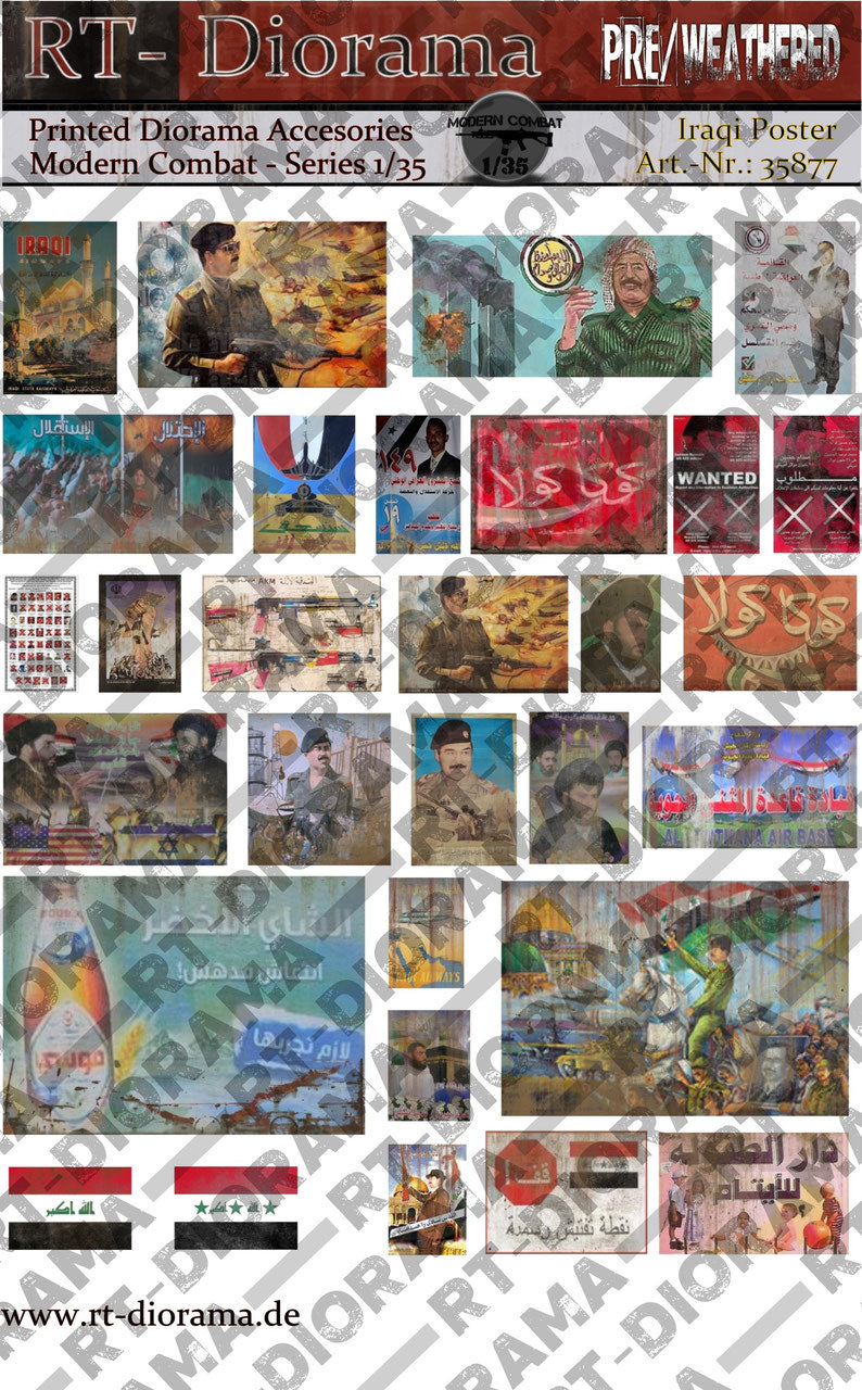 RT DIORAMA 35877 1/35 Printed Accessories: Iraqi Posters