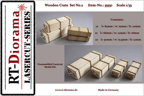 RT DIORAMA 35551 1/35 Wooden Crate Set No.2