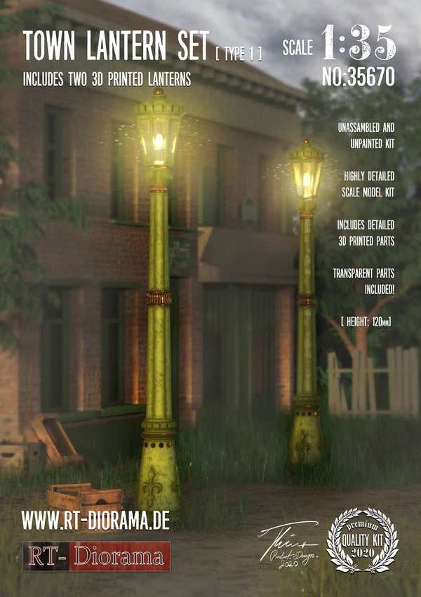 RT DIORAMA 35670 1/35 Town Lantern Set Type 1 (2pcs.)