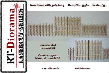 RT DIORAMA 35562 1/35  Iron fence with gate No.3
