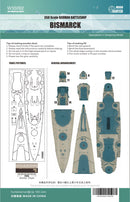 FlyHawk W35092 1/350 GERMAN BATTLESHIP BISMARCKÔºàFOR TRUMPETER 80601ÔºâWooden Deck