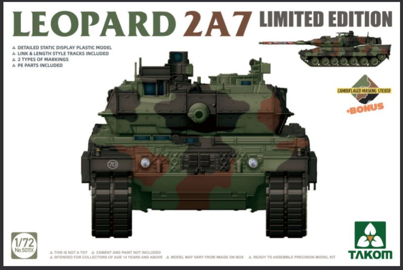 Takom 5011X 1/72 Leopard 2A7