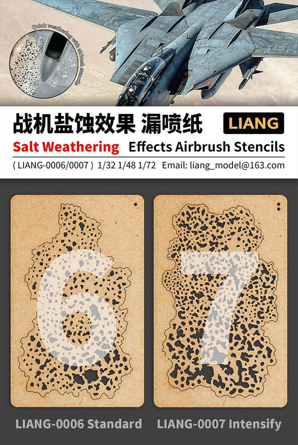 Liang Model 0007 Salt Weathering Effects Airbrush Stencils (Intesive)