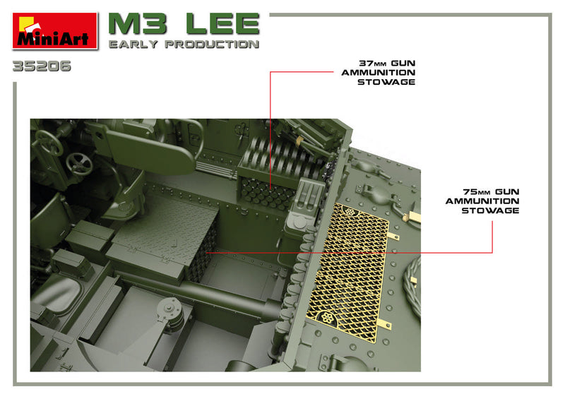 MiniArt 35206 1/35 M3 Lee Early Production,  Interior Kit