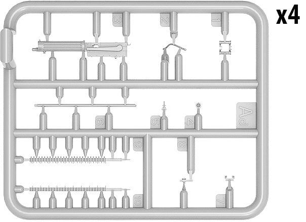 MiniArt 35211 1/35 M-4 Quad Maxim AA Machine Gun