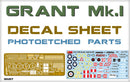 MiniArt 35217 1/35 Grant Mk.I Interior Kit