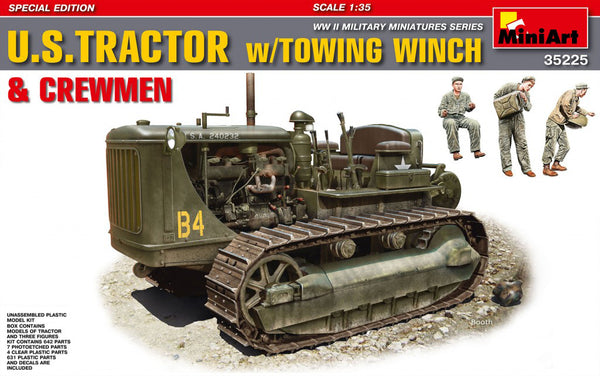 MiniArt 35225 1/35 U.S. Tractor with Towing Winch & Crewmen, Special Edition