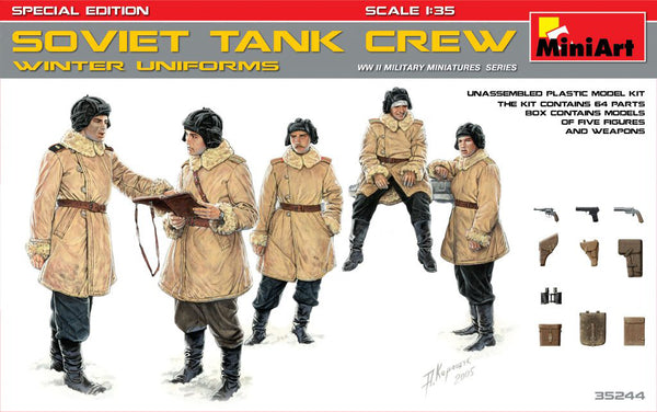 MiniArt 35244 1/35 Soveit Tank Crew (Winter Uniforms) Special Edition