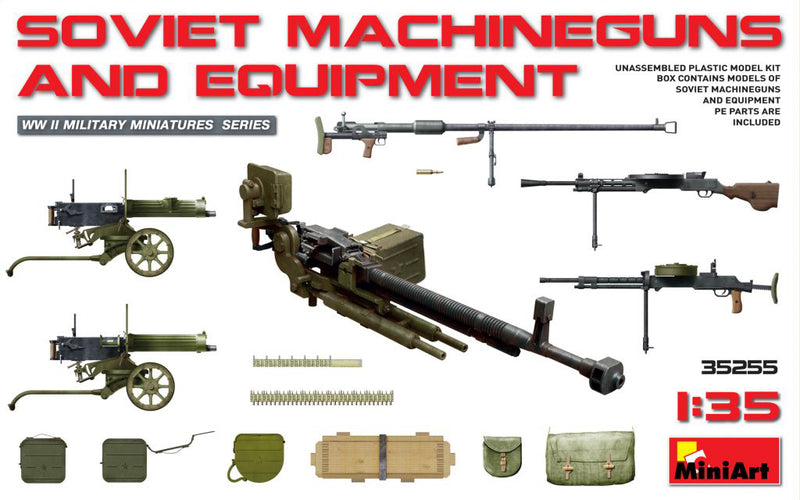 Miniart 35255 1/35 Soviet Machine Guns and Equipment