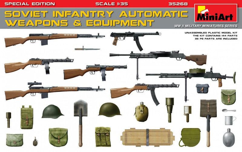 Miniart 35268 1/35 Soviet infantry Automatic Weapons and Equipment Special Edition