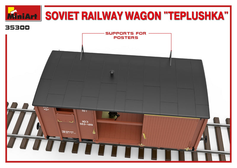1/35 Mini Art 35300 SOVIET RAILWAY WAGON “TEPLUSHKA”