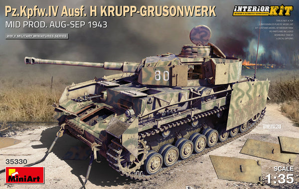 MiniArt 35330 1/35 Pz.Kpfw. IV Ausf. H Krupp-Grusonwerk. Mid Production (Aug-Sept 1943)