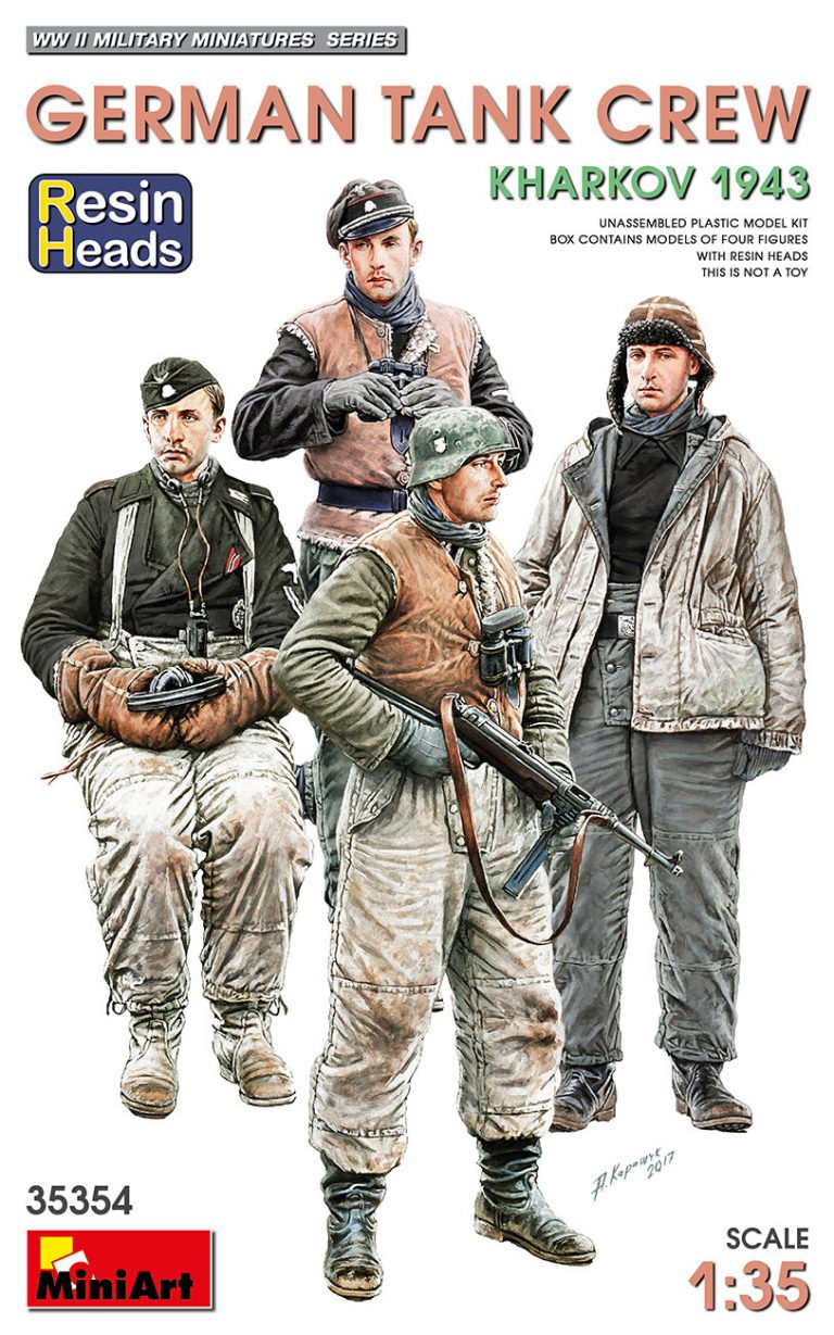 MiniArt 35354 1/35 German Tank Crew Kharkov 1943 Resin Heads