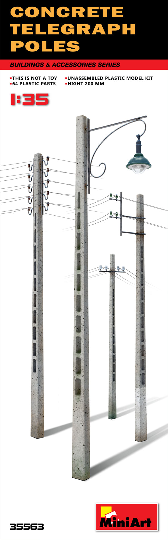 MiniArt 35563 1/35 Concrete Telegraph Poles