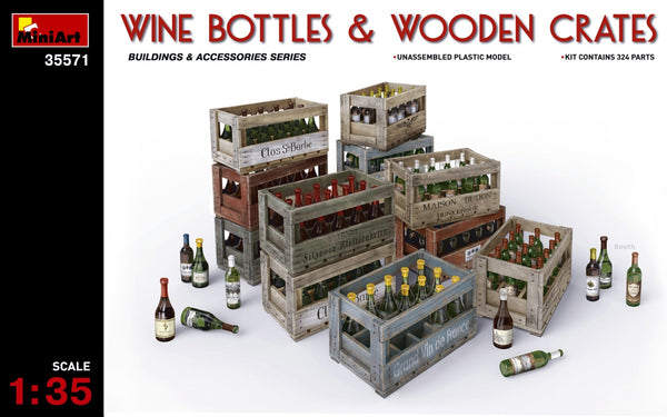 MiniArt 35571 1/35 Wine Bottles & Wooden Crates