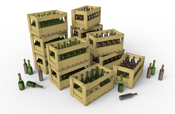 MiniArt 35571 1/35 Wine Bottles & Wooden Crates