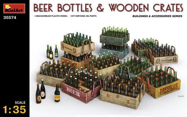 Miniart 35574 1/35 Beer Bottles & Wooden Crates