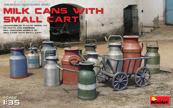 MiniArt 35580 1/35 Milk Cans with Small Cart