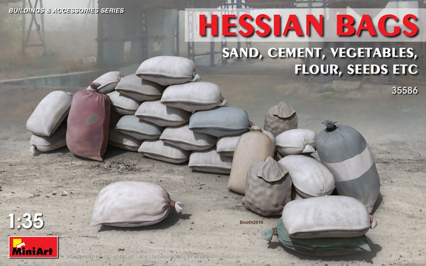 MiniArt 35586 1/35 Hessian Bags (Sand, Cement, Vegetables, Flour, Seeds)