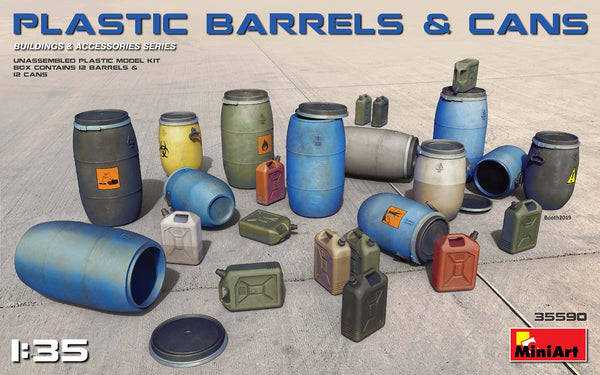 MiniArt 35590 1/35 Plastic Barrels & Cans
