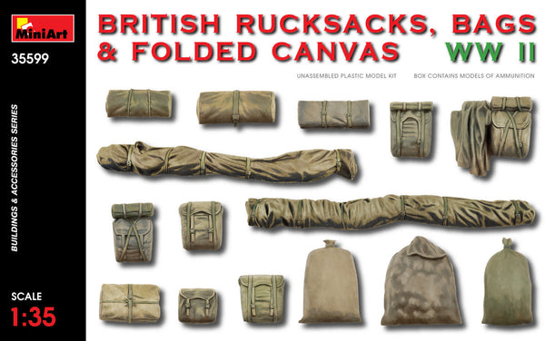 MiniArt 35599 1/35 British Rucksacks, Bags & Folded Canvas