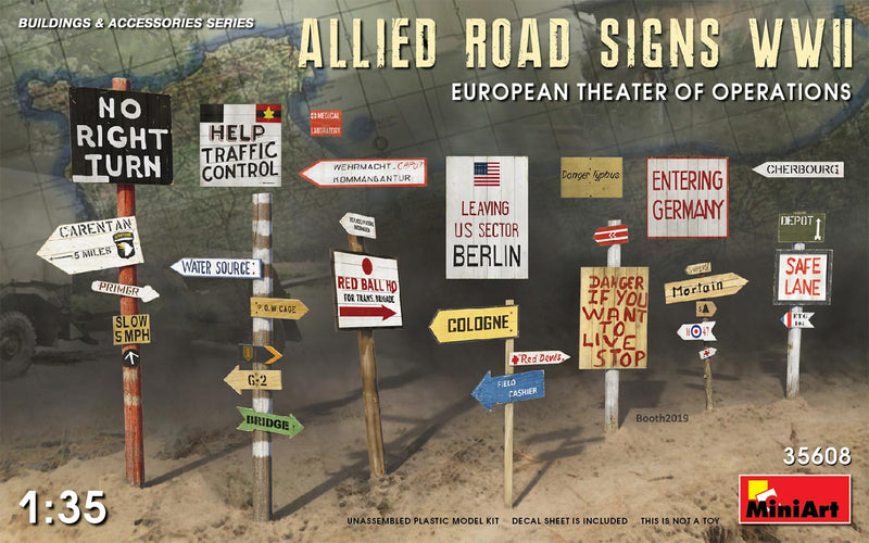 MiniArt 35608 1/35 Allied Road Signs WWII.European Theatre of Operations