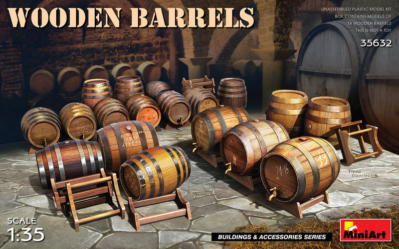 Miniart 35632 1/35 Wooden Barrels