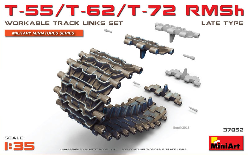 MiniArt 37052 1/35 T-55/T-62/T-72 RMSh Workable Track Links Set- Lake Type