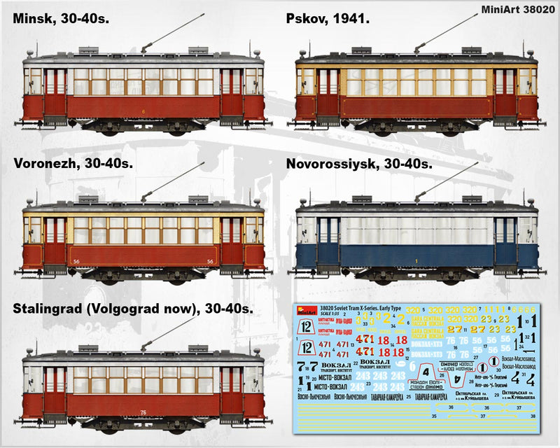 MiniArt 38020 1/35 Soviet Tram X-Series. Early Type