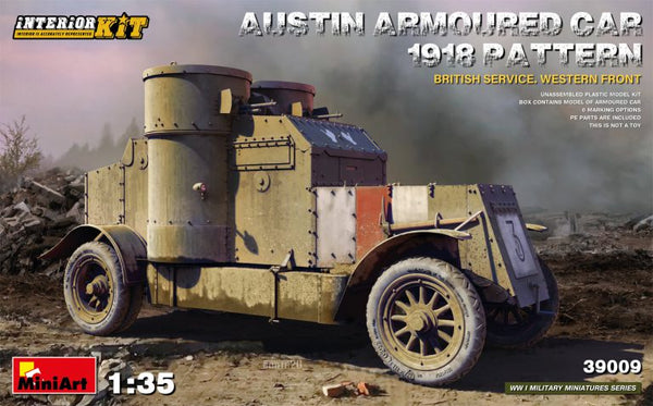 MiniArt 39009 1/35 Austin Armored Car 1918 Pattern. British Service Western Front Interior Kit