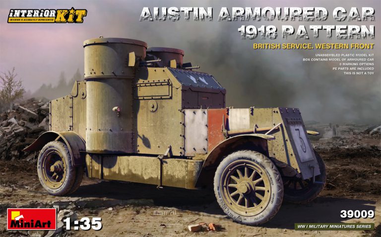 MiniArt 39009 1/35 Austin Armored Car 1918 Pattern. British Service Western Front Interior Kit