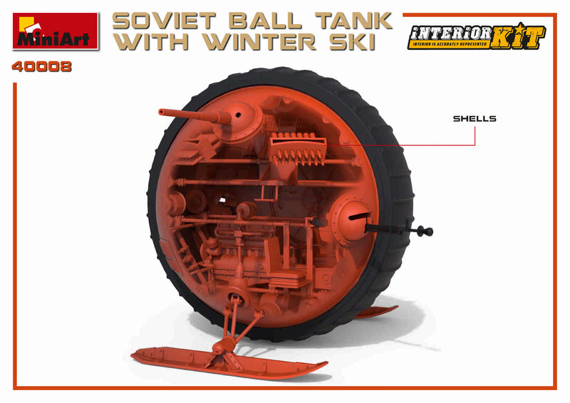 MiniArt 40008 1/35 Soviet Ball Tank with Winter Ski & Interior