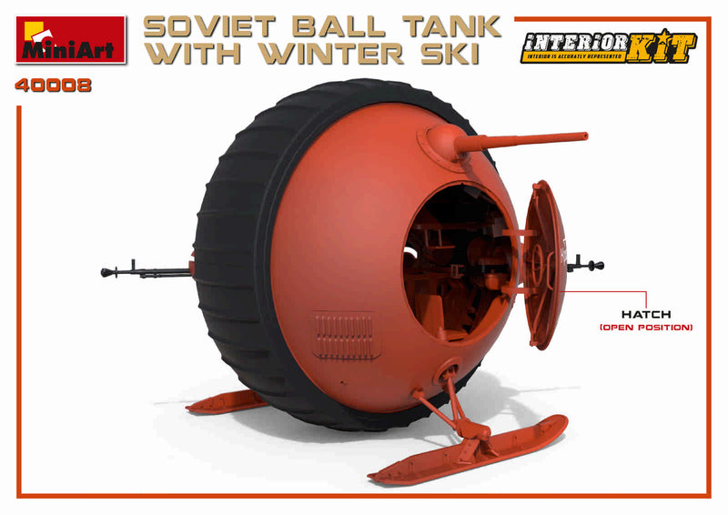 MiniArt 40008 1/35 Soviet Ball Tank with Winter Ski & Interior