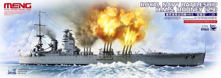 Meng PS001 1/700 Royal Navy Battleship H.M.S.Rodney
