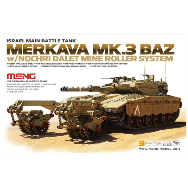 Meng TS005 1/35 Merkava Mk.3 BAZ with Nochri Dalet Mine Roller