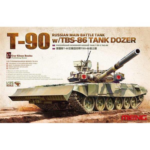 Meng TS014 1/35 Russian Main Battle Tank T-90 w/TBS-86 Tank Dozer