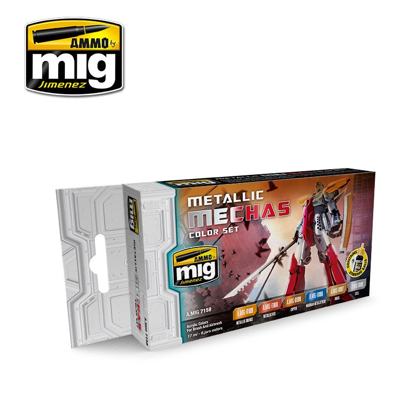AMMO by Mig 7158 Metallic Mechas Color Set