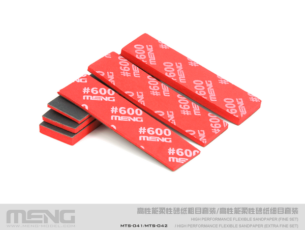 Meng x Dspiae High Performance Flexible Sandpaper Refill Pack (600 Grit), Fine - 6Pcs