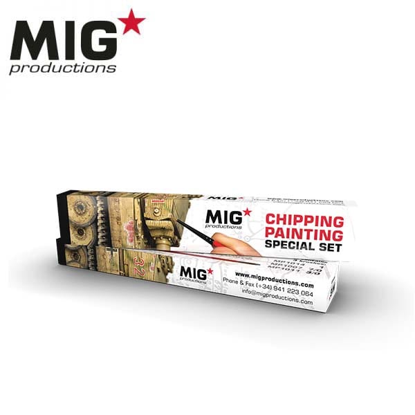 MIG MP1020 Chipping Painting Special Brush Set