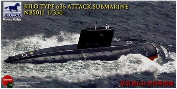 Bronco Models NB5011 1/350 Kilo-Type 636 Attack Submarine