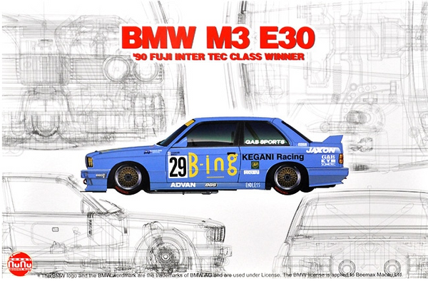NuNu 24019 1/24 BMW M3 E30 Gr.A 1990 Fuji Inter TEC Class Winner