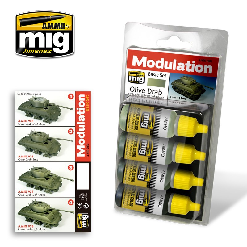 AMMO by Mig 7003 Olive Drab Modulation Set