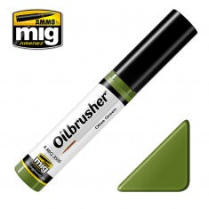 AMMO by Mig 3505 Oilbrush Oilve Green