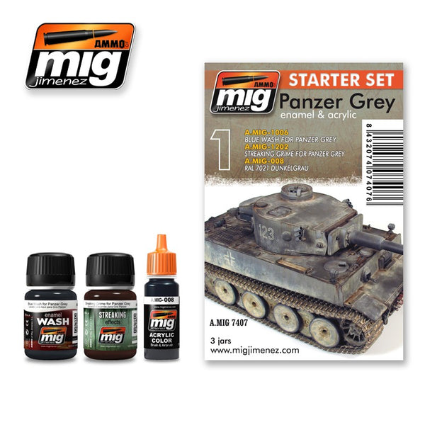 AMMO by Mig 7407 Panzer Grey Set