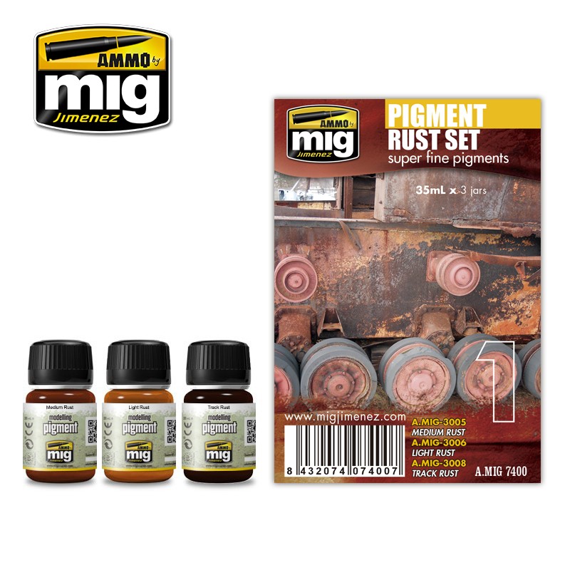 AMMO by Mig 7400 Pigment Rust Set